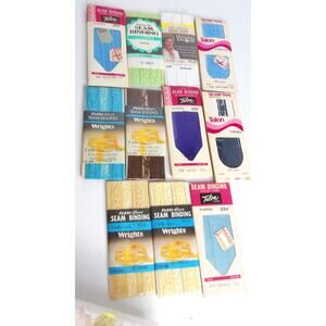 Vintage Talon Wrights Seam Binding Seam Tape Hem Tape Set Of 11